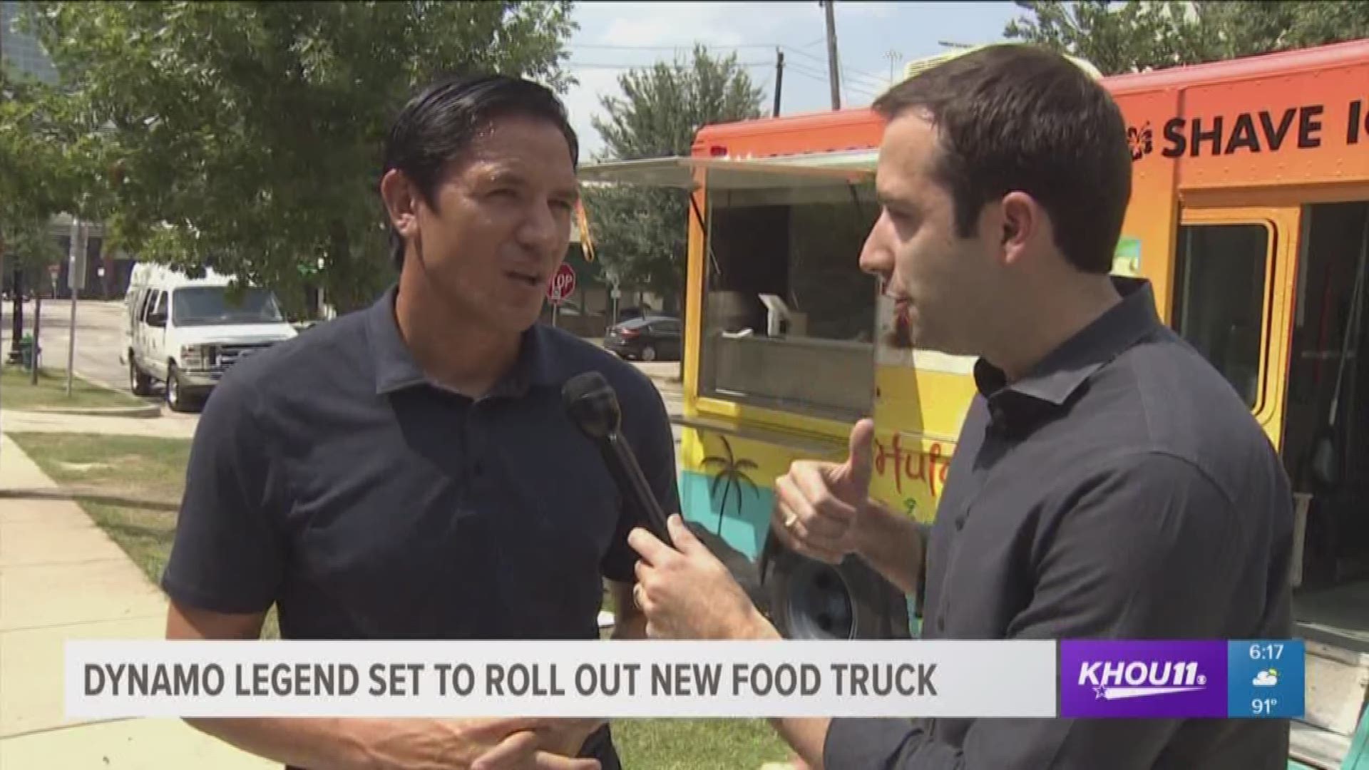Houston Dynamo legend Brian Ching has already ventured into the restaurant business with his soccer bar "Pitch 25." Now, he's hitting the road with another food creation.