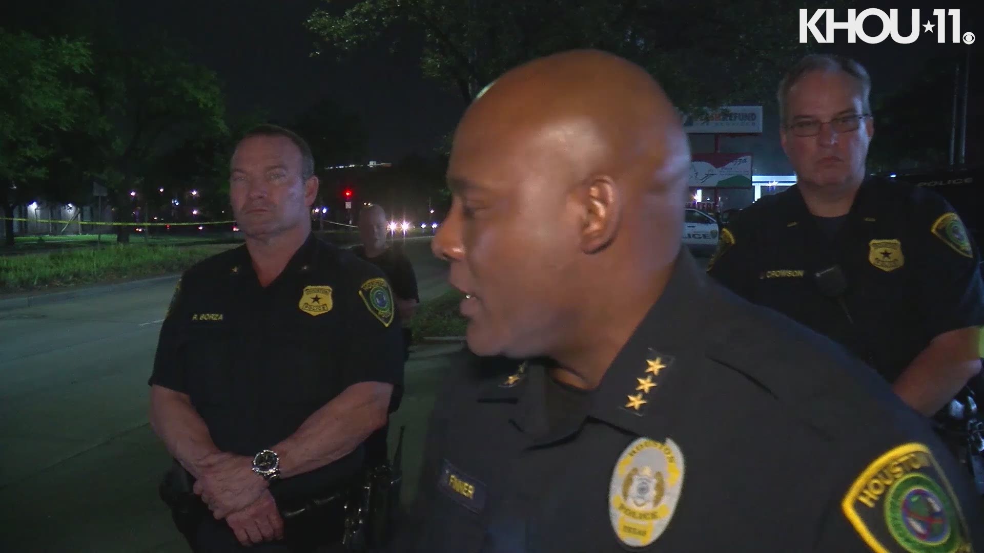 HPD Executive Asst. Chief Troy Finner's comments come after a 7-year-old girl was shot in the stomach Tuesday night during a robbery at a nearby apartment complex.