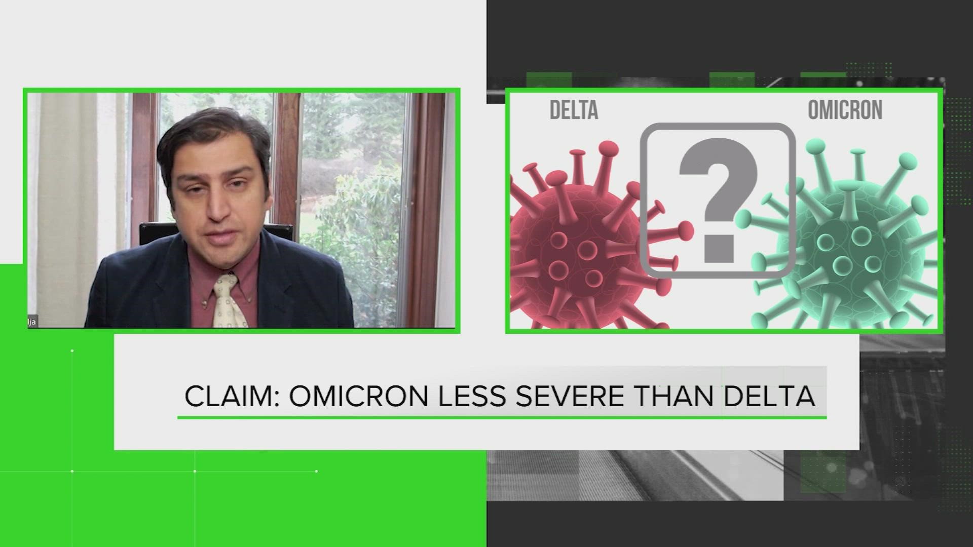 Dr. Amesh Adalja says many claims, such as whether omicron is more transmissible, are not yet known.