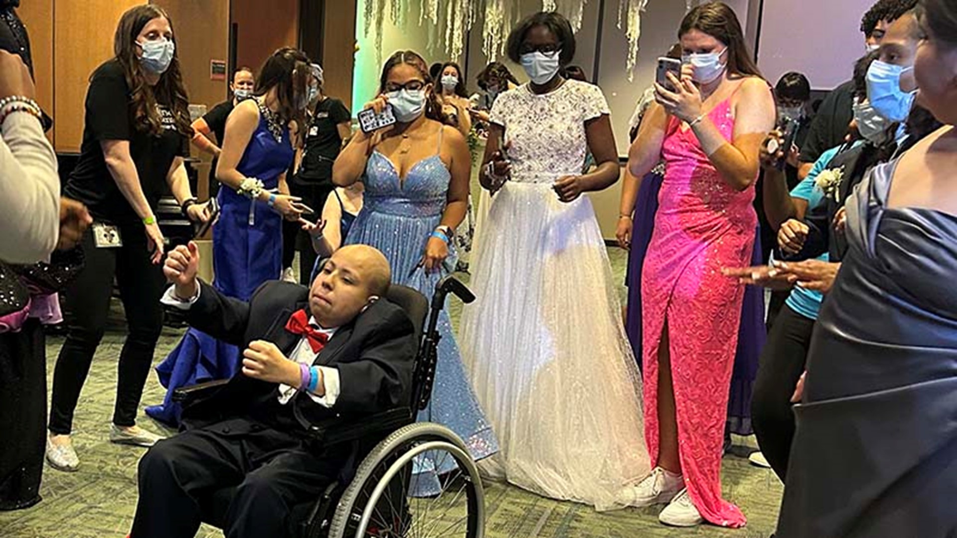 A lot of kids going through cancer have to miss school and special events like the prom. That's why MD Anderson throws a prom party every year.