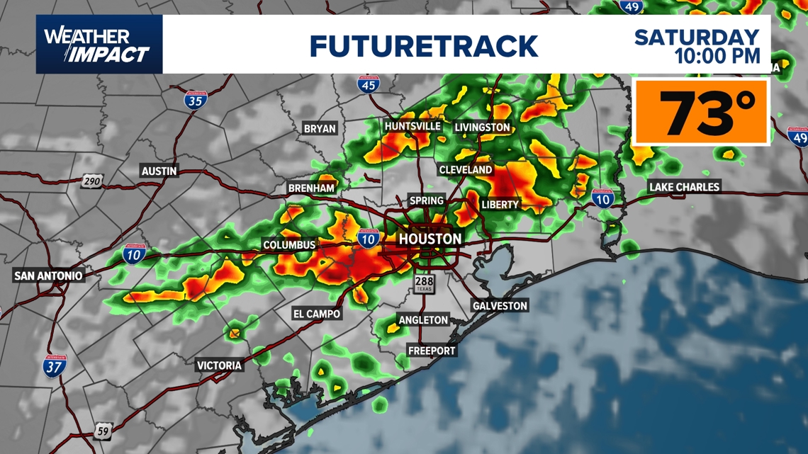 Weather Impact Alert | Strong storms expected to bring heavy downpours, lightning and possibly hail late Saturday