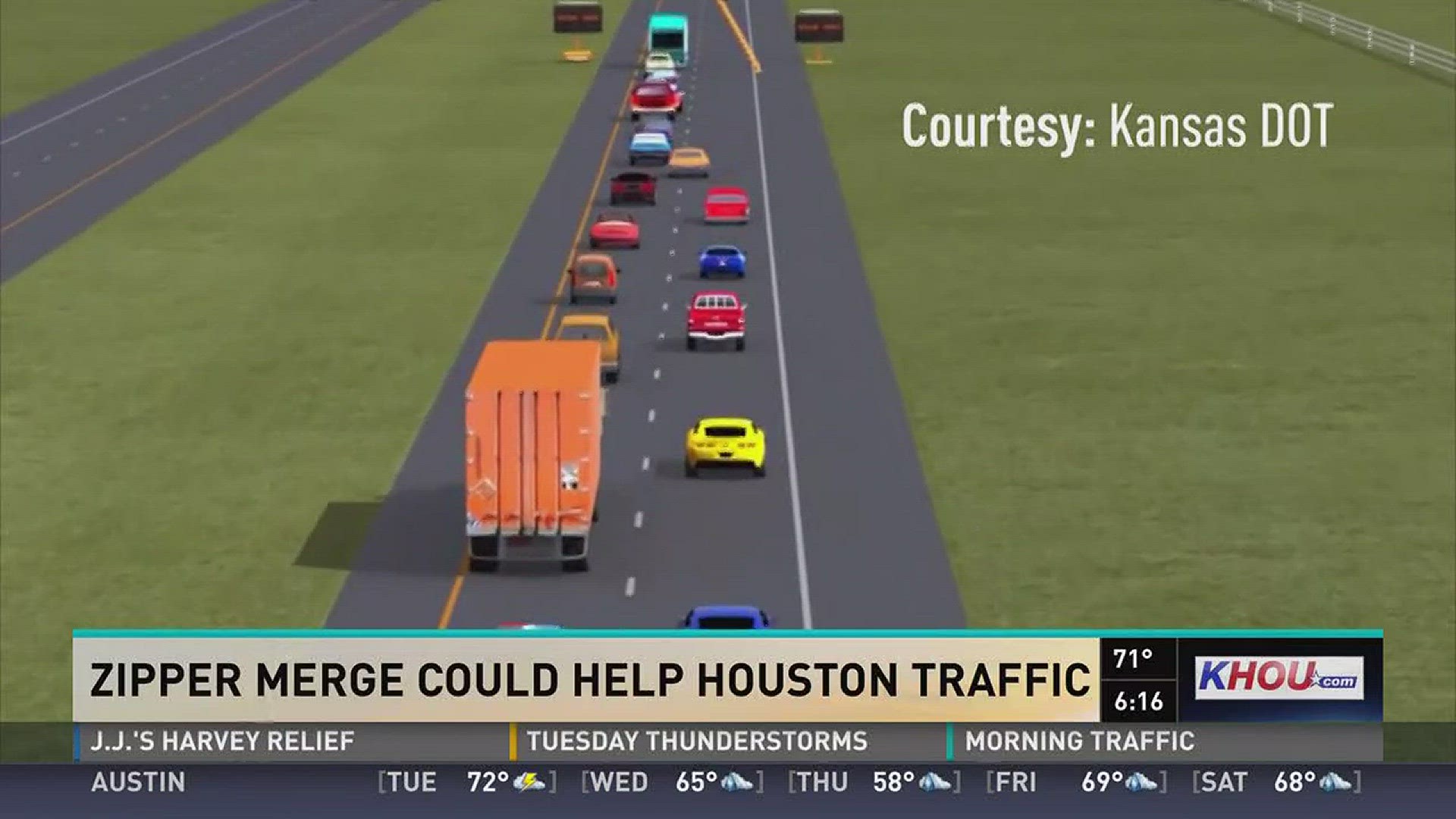 Could the zipper merge work in Texas?