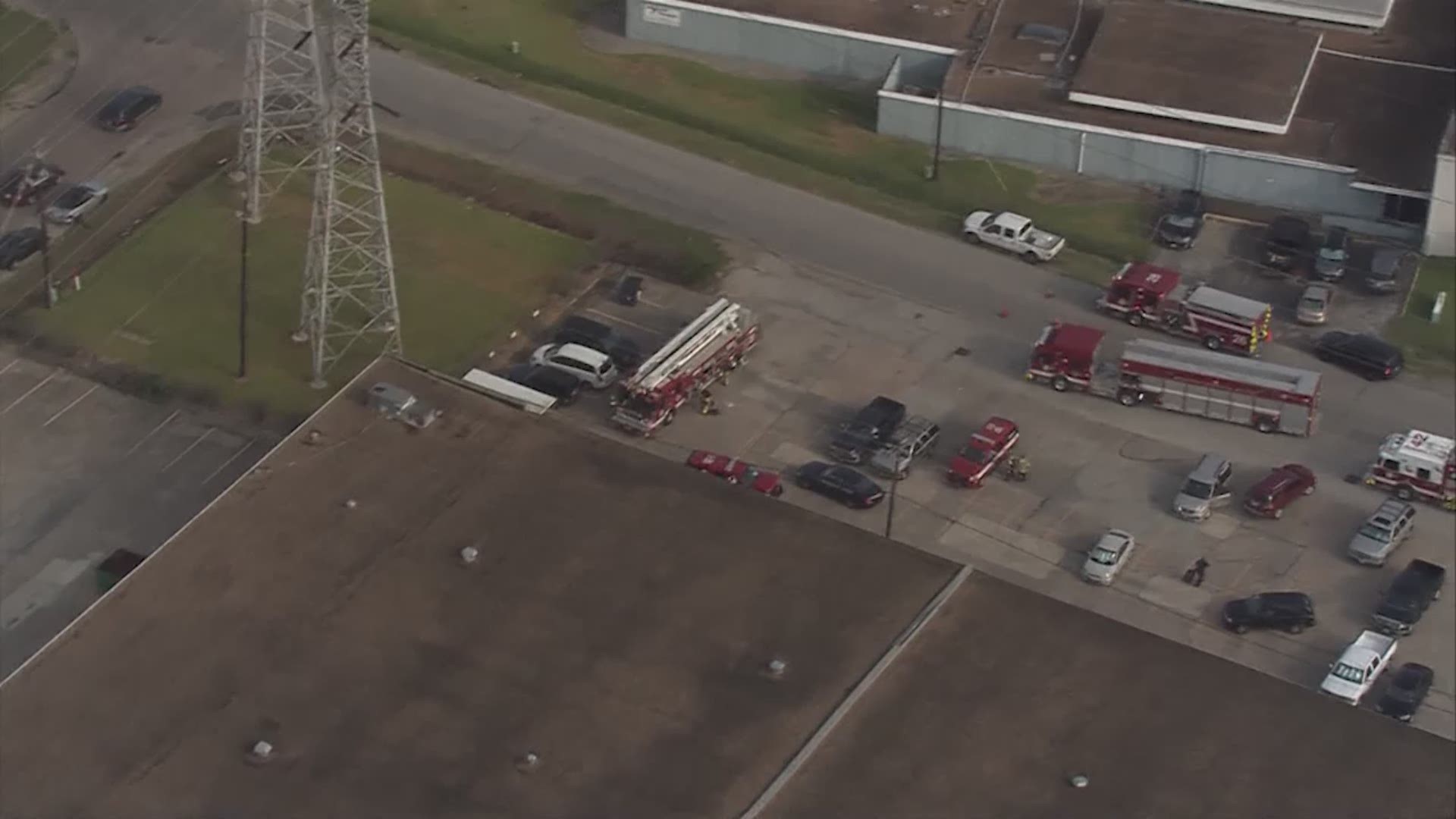 Firefighters rescued a person who was trapped in a baling machine in southeast Houston Wednesday morning.