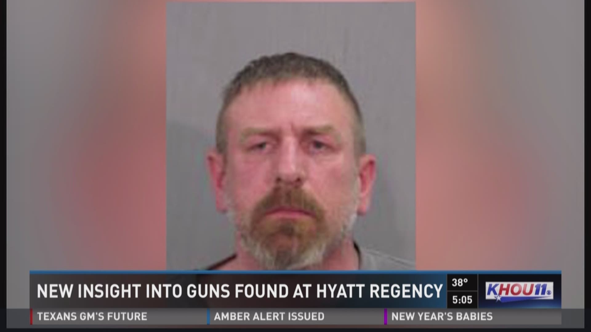 Police on Monday released the mugshot of Russell Ziemba, who they say was found with several guns and ammunition in his Hyatt Regency hotel room downtown.