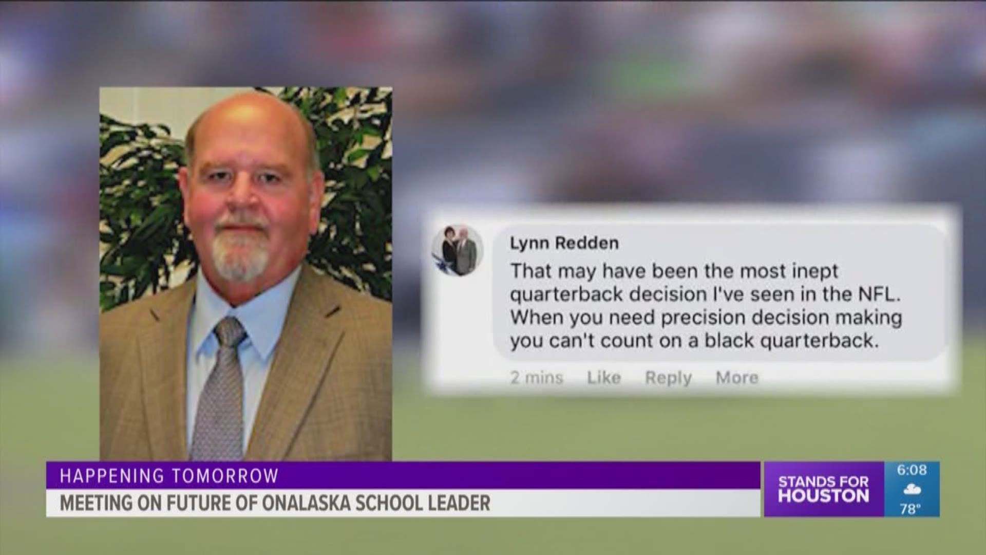 OISD trustees meeting about racial comment superintendent made about Texans' quarterback.