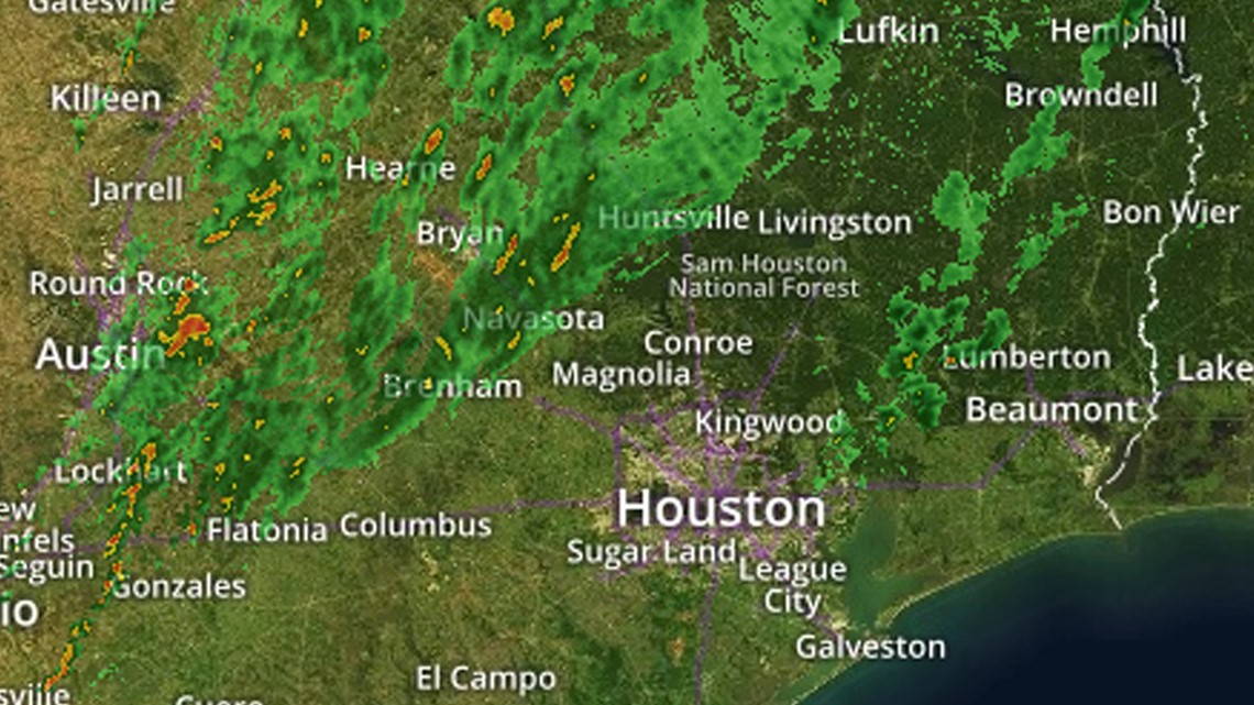 Timeline Rain, storms in the Houston area this afternoon
