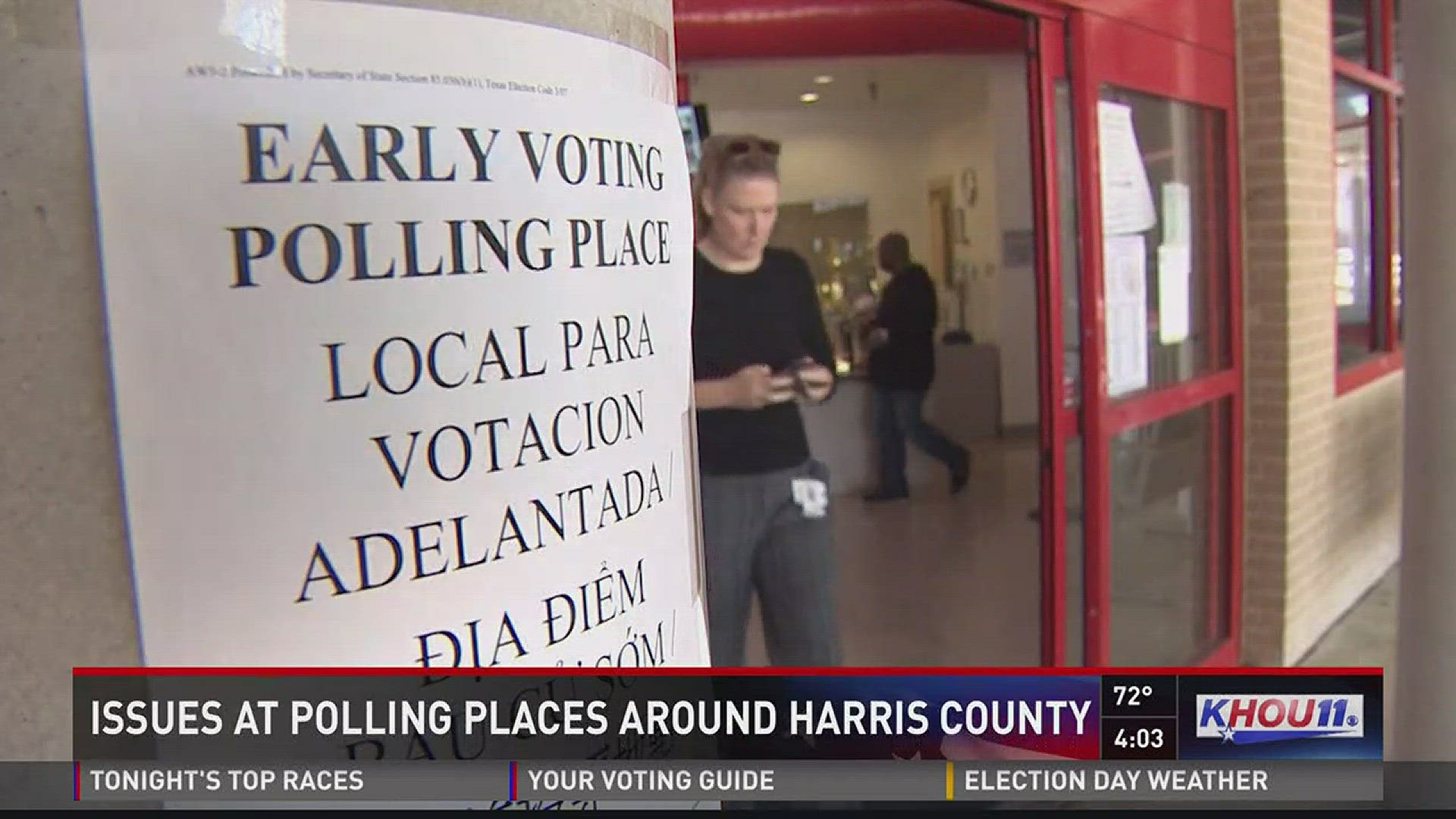 Voters experienced problems at several polling places across the county, but Harris County's election judge said the issues were isolated.