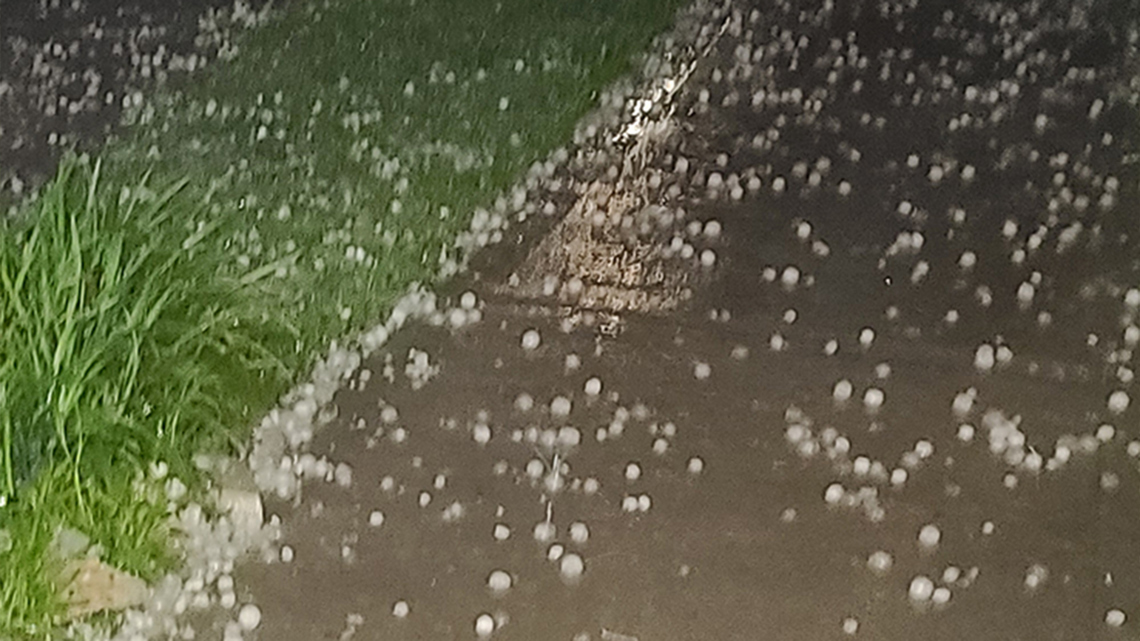 Shortly after midnight, storms dropped hail across parts of Southeast Texas.