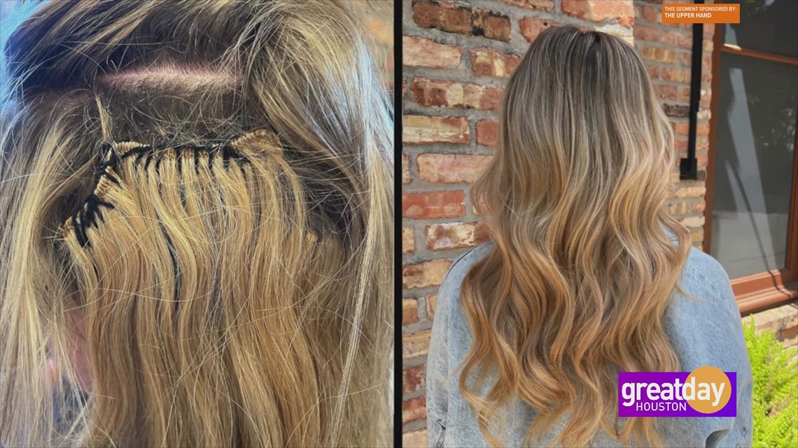Installing hair extensions with The Upper Hand salon is easy as 123