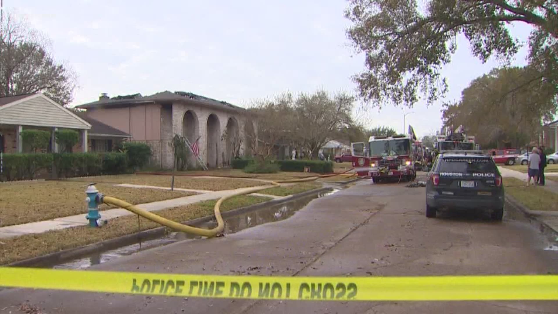 An 83-year-old woman is dead after a fire broke out in her southeast Houston home Tuesday morning. Firefighters found the woman unconscious at the bottom of the stairs. It is unclear how the fire started.