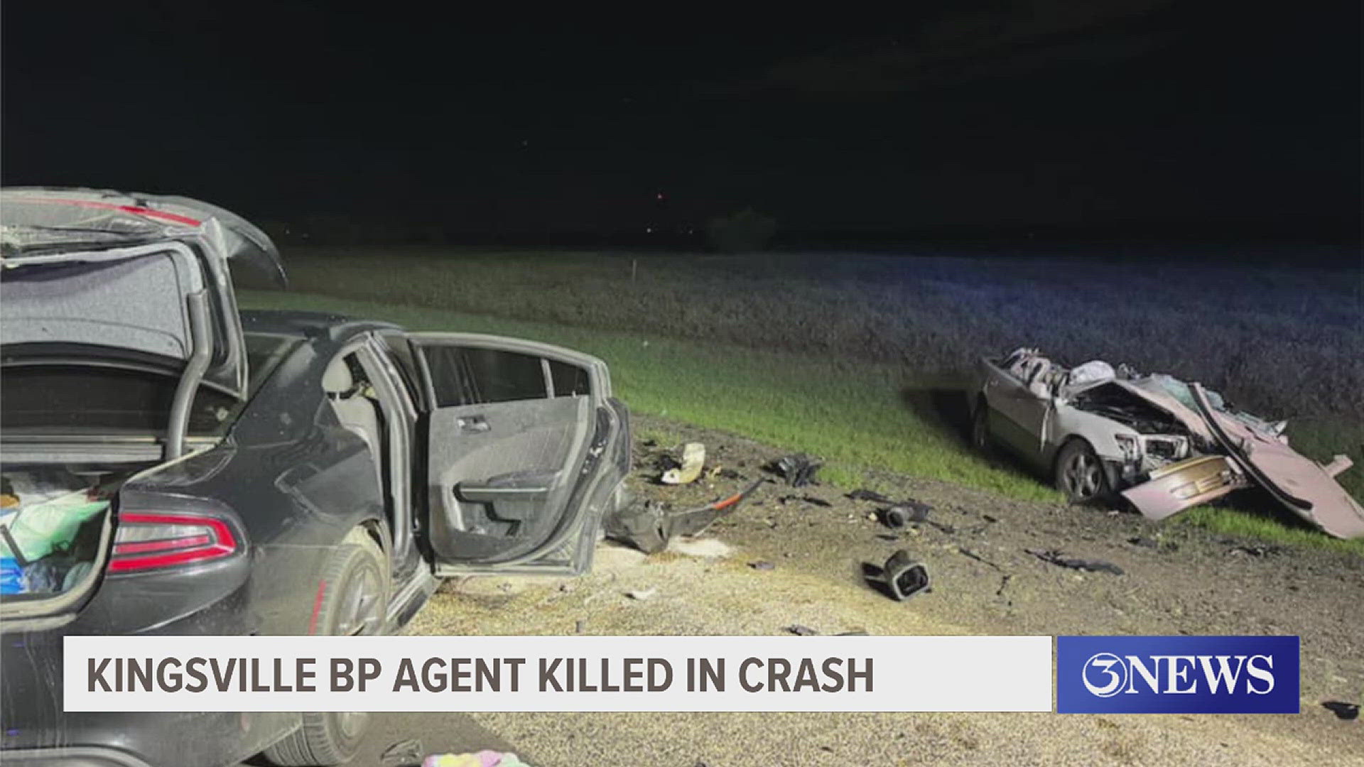 Troopers say 46-year-old Brandon Brown of Corpus Christi was on his way to work when a woman drove on the wrong side of the road, hitting Brown's car head-on.