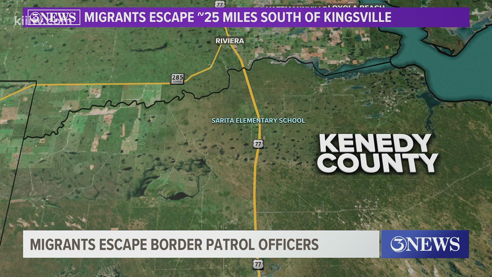 The bus was about 25 miles south of Kingsville when the incident took place around 4:30 p.m. Monday afternoon.