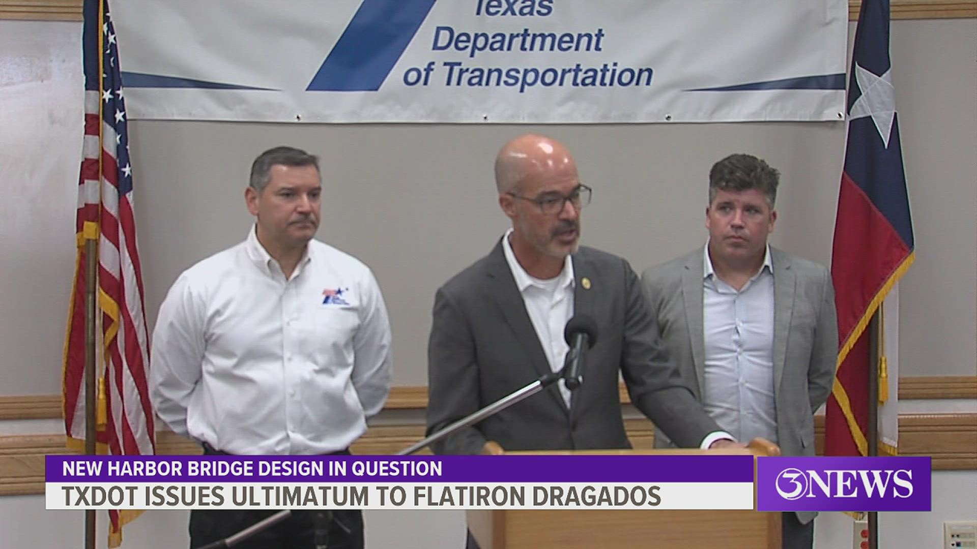 "This is unfortunate, disappointing and unacceptable," Marc Williams from TxDOT said about Flatiron Dragados LLC's "lack of responsiveness" to safety concerns.