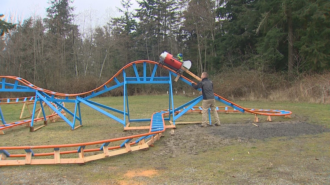 Oak Harbor dad builds backyard roller coaster for son khou