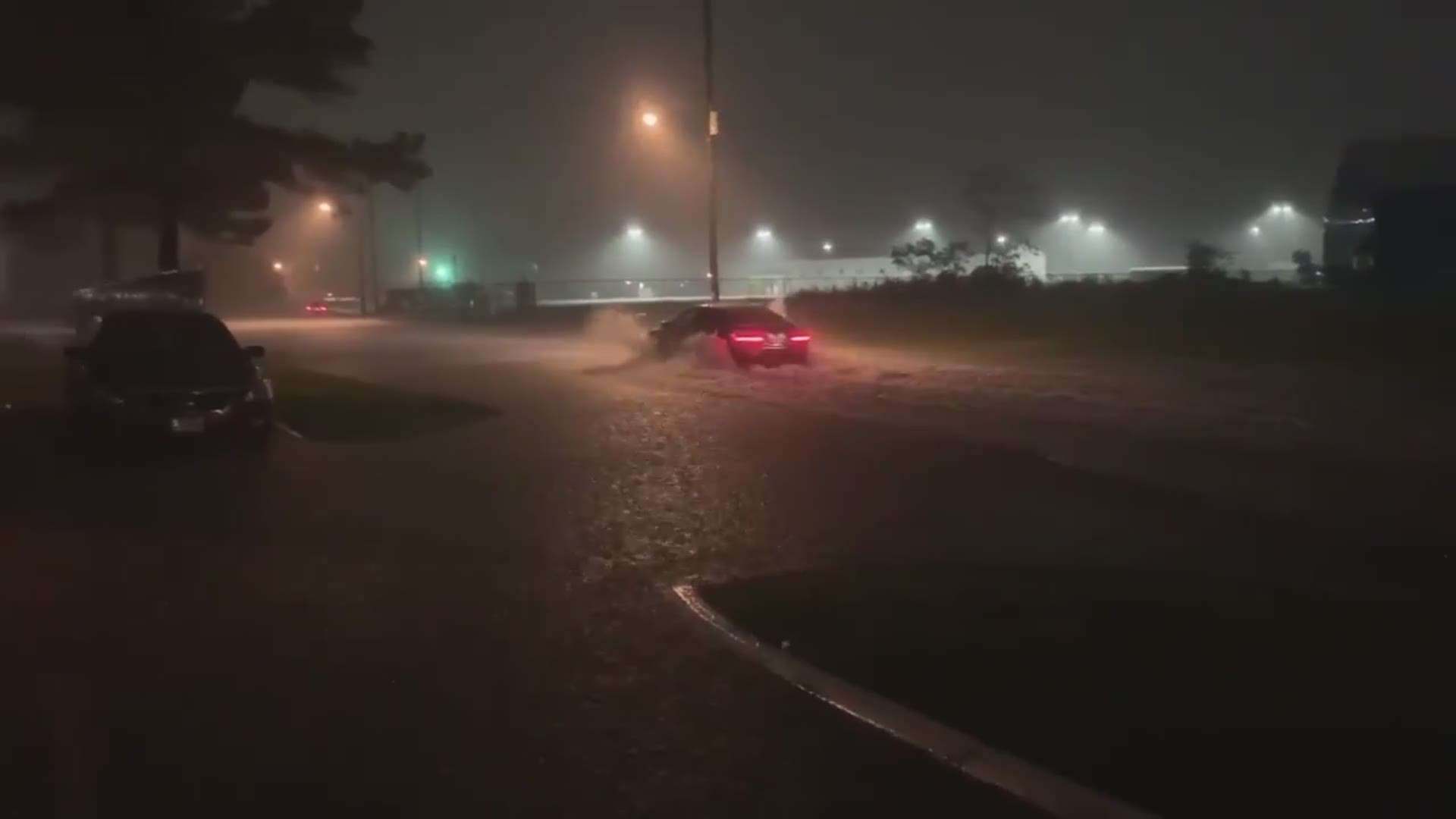 12News producer shot this video at about 8:30 p.m. on 9/18 at Park North Drive in Beaumont.