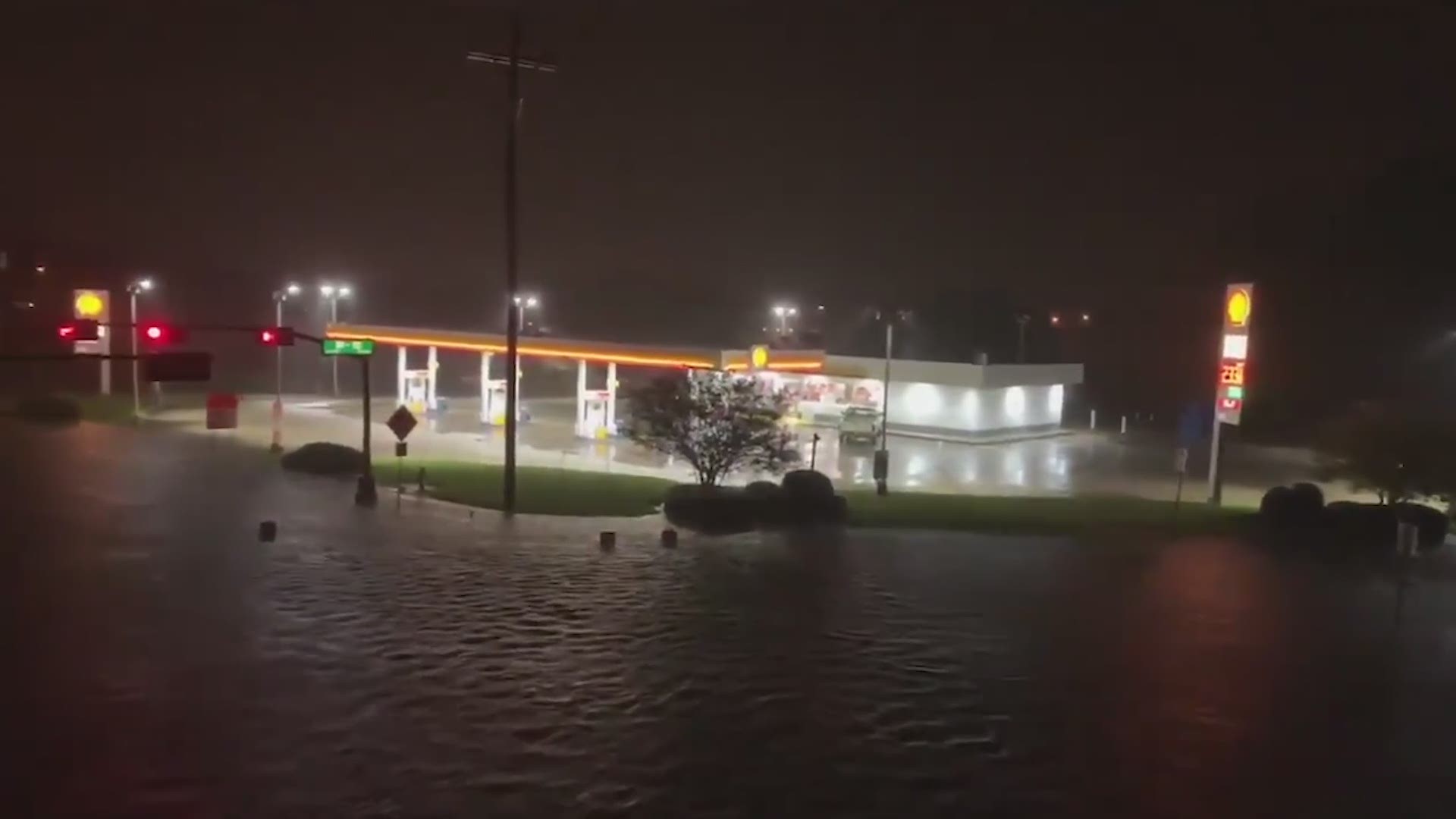 Video shot by 12News and KHOU reporters and photographers the evening of Sept. 18 and morning of Sept. 19, 2019 shows flooding and rain caused by Imelda.