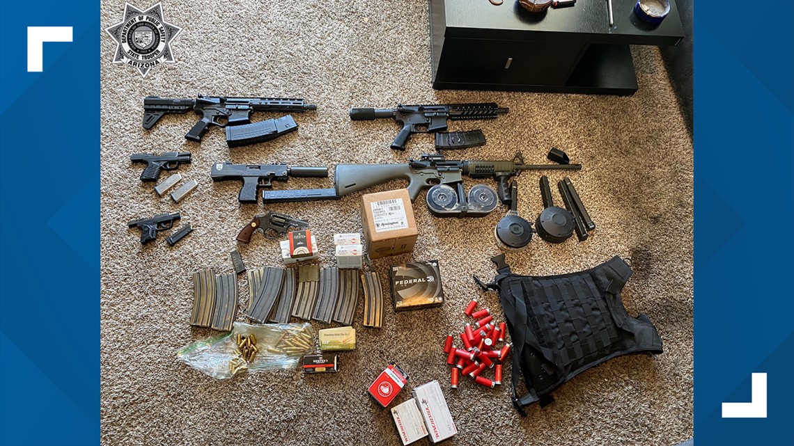 Troopers find guns, ammunition and marijuana after Phoenix