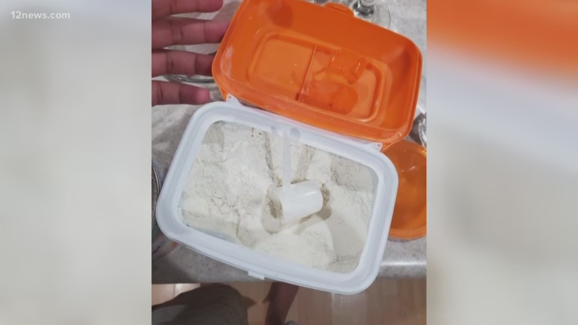 A Phoenix mom is warning others to check their baby's formula after her 9-month-old got sick with what she now believes was flour, not formula.