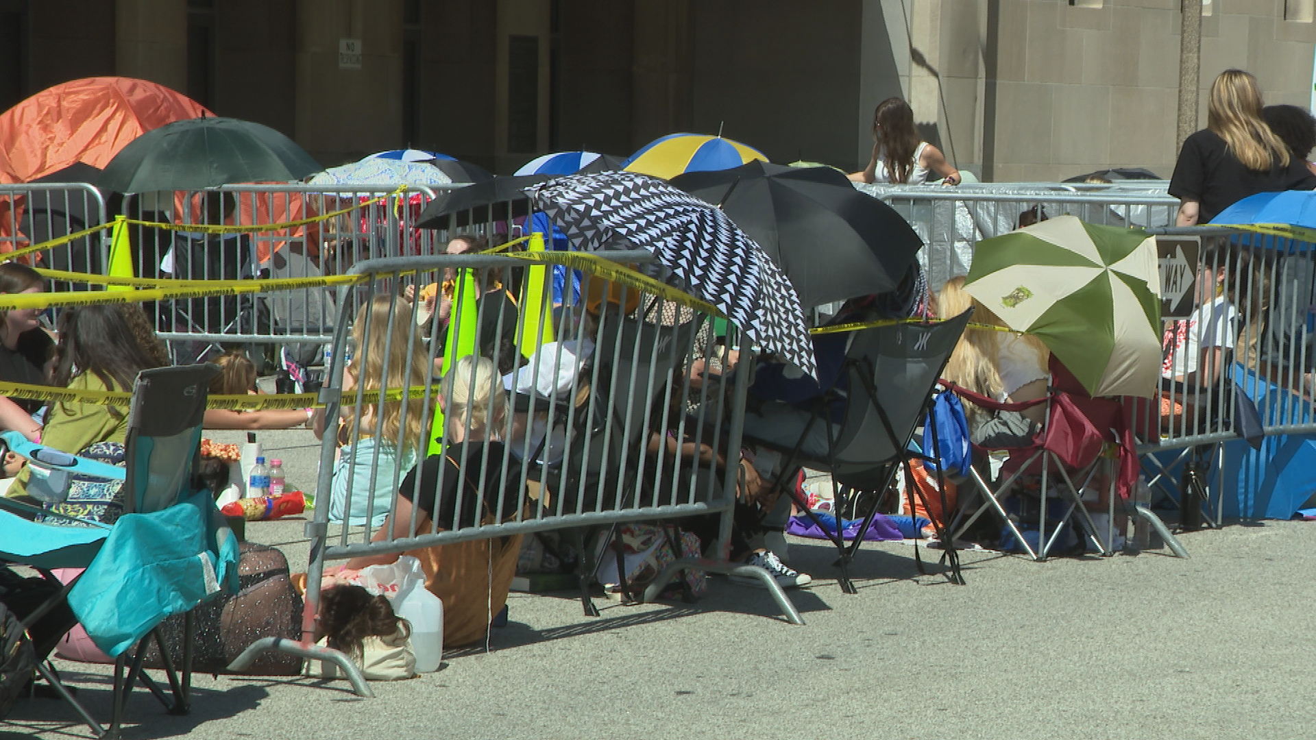 Fans waited to see Harry Styles in concert. The St. Louis show was expected to start at 8 p.m.