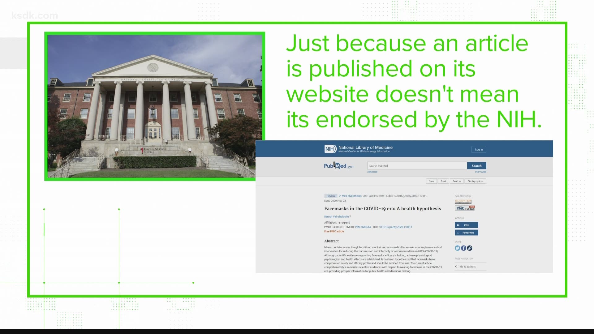Recently, those against wearing a mask are claiming online they have the support of Stanford and the National Institutes of Health