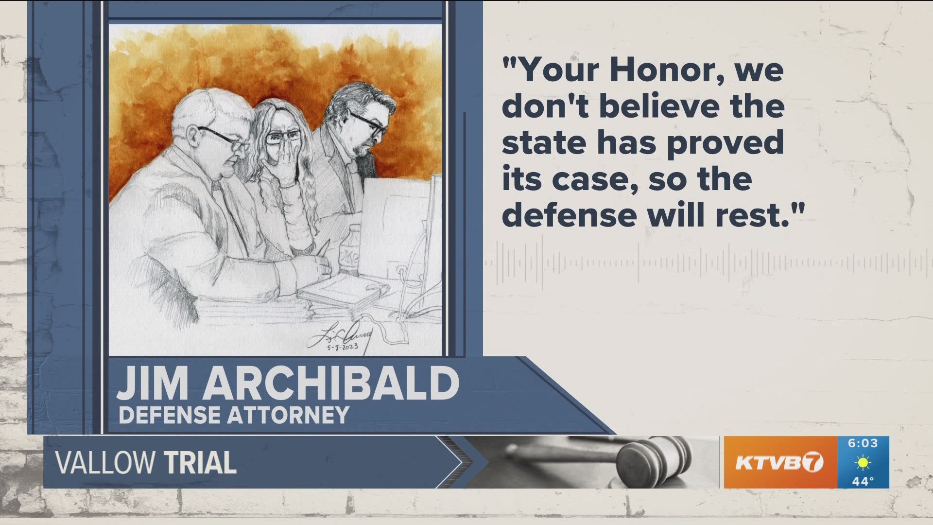 After the prosecution finished with its 60th and final witness Tuesday, the defense also rested, simply saying they don't believe state proved its case.