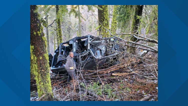 Woman who rolled her Jeep down a mountain saved by hunters
