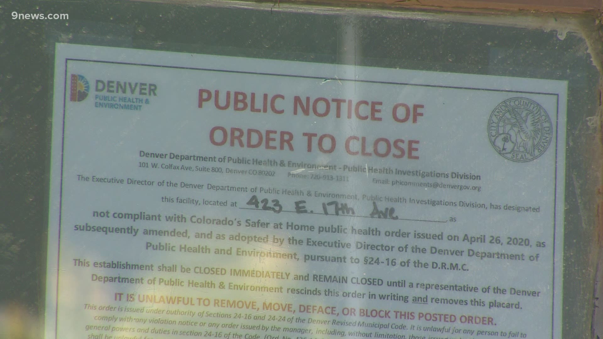 A "Home by 10" public health order went into effect Sunday in Denver in an effort to slow the spread of COVID-19.
