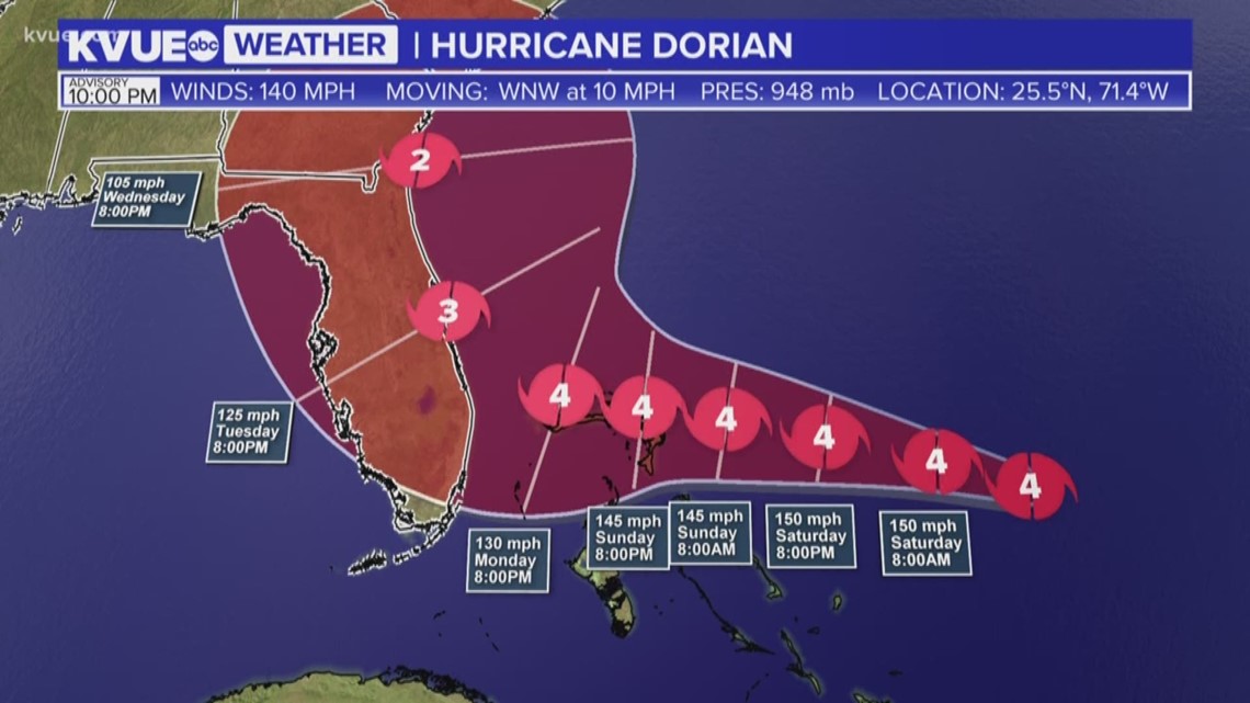 Category 4 Hurricane Dorian getting stronger khou