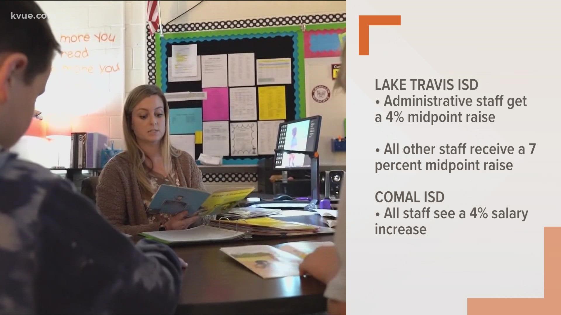 Lake Travis and Comal ISDs both recently approved raises for all staff members.