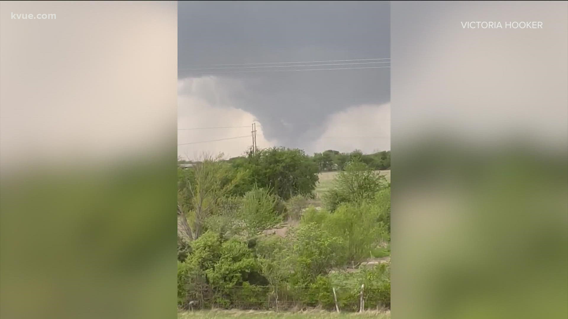 Two possible tornadoes reported in Central Texas on April 12 | khou.com