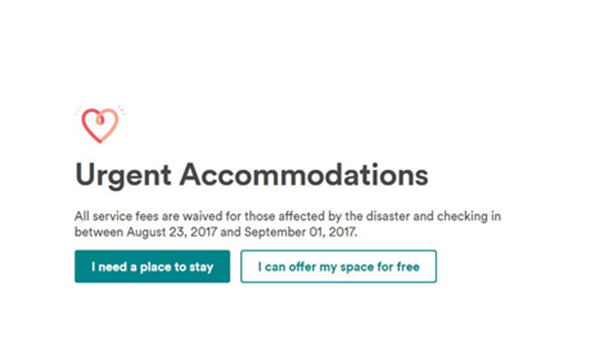 Airbnb offering free for Harvey evacuees