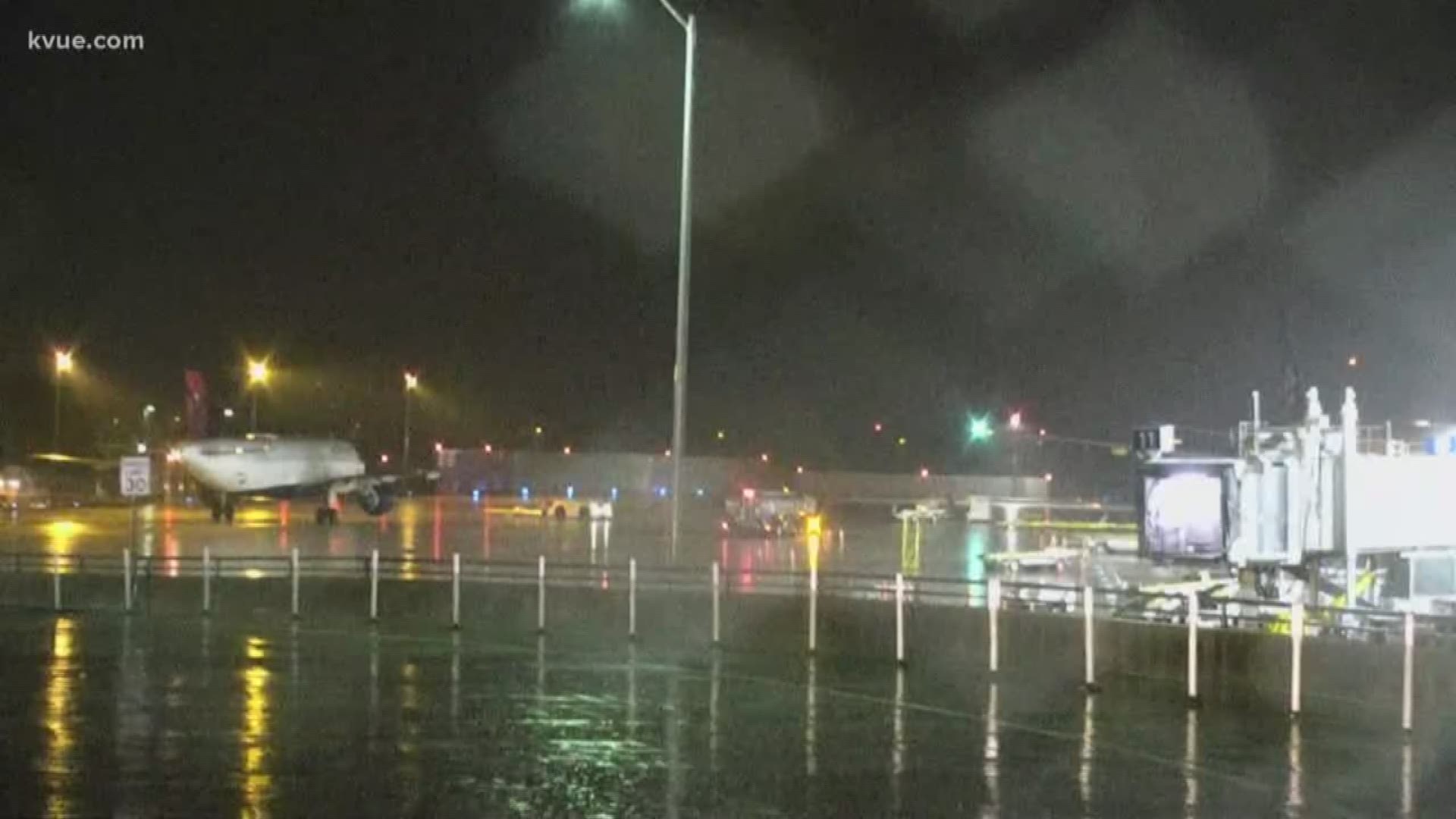 Many travelers were diverted to Austin due to bad weather in Houston, only to get stuck when severe weather hit Central Texas.