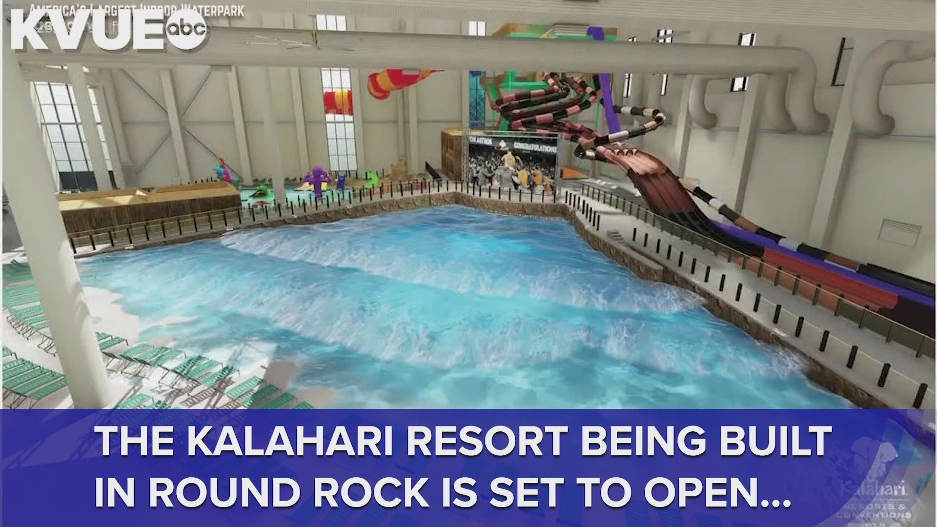 The Kalahari Resort will be home to the largest indoor waterpark in America. It is being built on US 79 in Round Rock near Dell Diamond.
