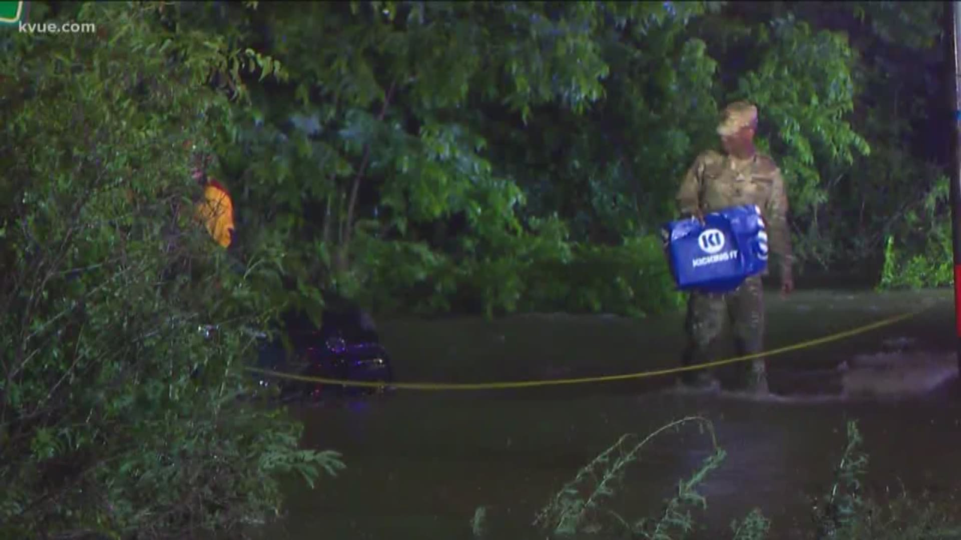 Right after finishing a live shot, KVUE's Molly Oak witnessed a water rescue at FM 969 and Cadillac Drive.