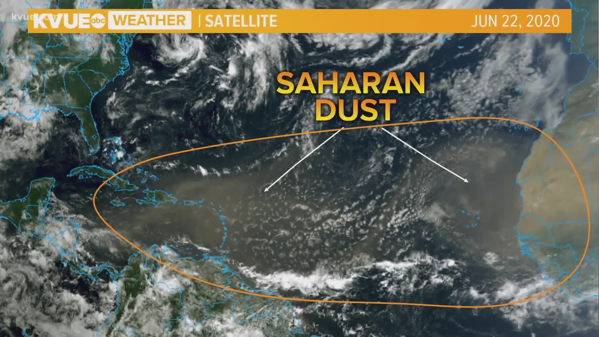 Dust arrives in Texas late week