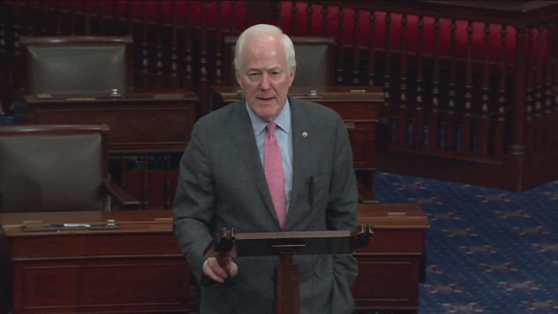 U.S. Sen. John Cornyn says federal lawmakers are considering legislation aimed at keeping guns out of the hands of people who are not allowed to have them.