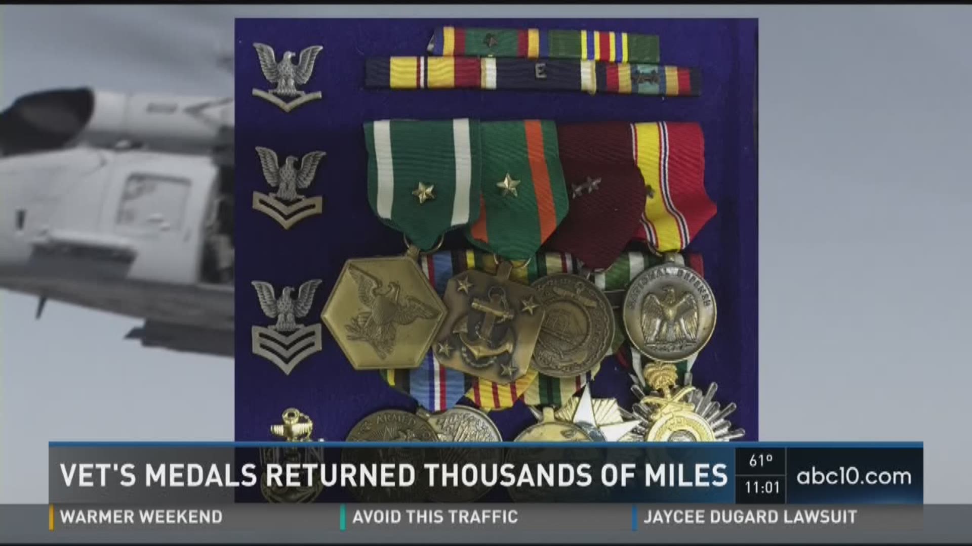 Stolen medals found and returned to veteran 2,000 miles away