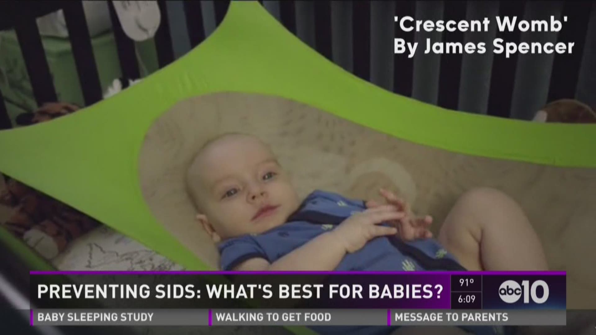 Inventor hopes hammocklike baby bed minimizes SIDS risk