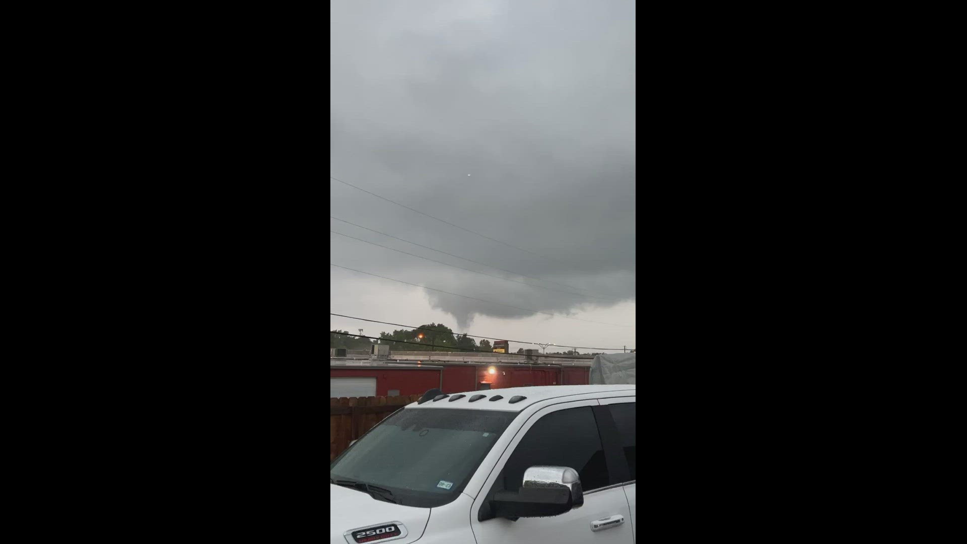 Tornado seen on camera passing through Tyler