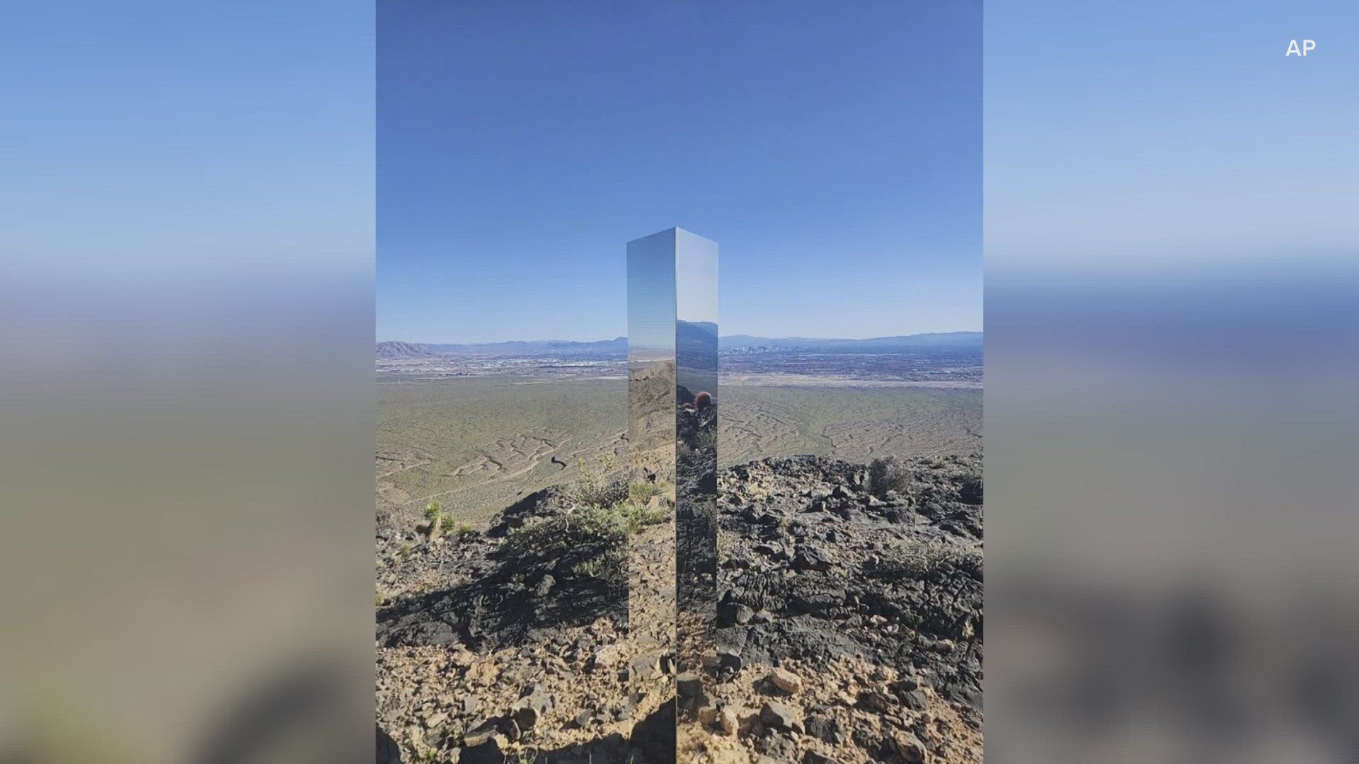 Las Vegas police shared photos of a new monolith found on top of a mountain high in the desert, but nobody quite knows how or why it got there.
