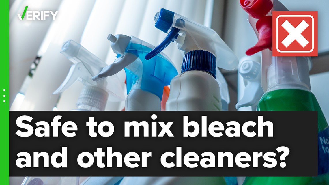 No, mixing bleach with household cleaners is not safe