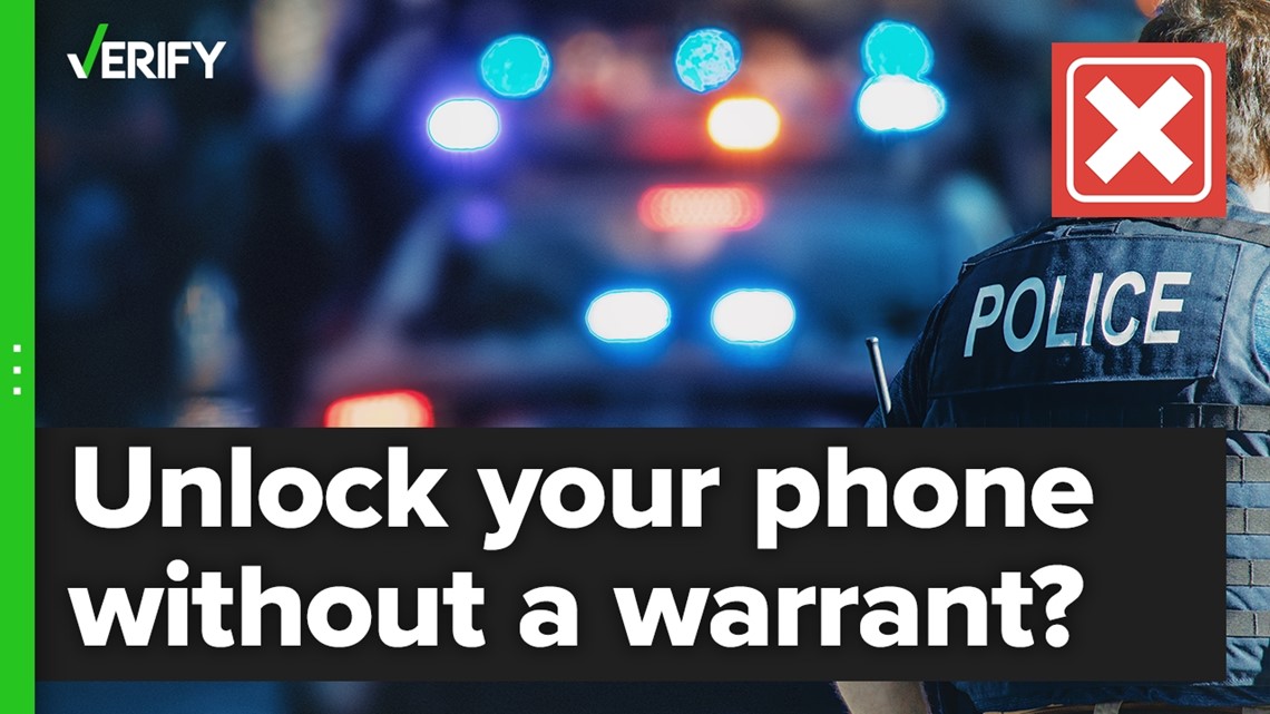 No, police cannot require you to unlock your phone without a warrant