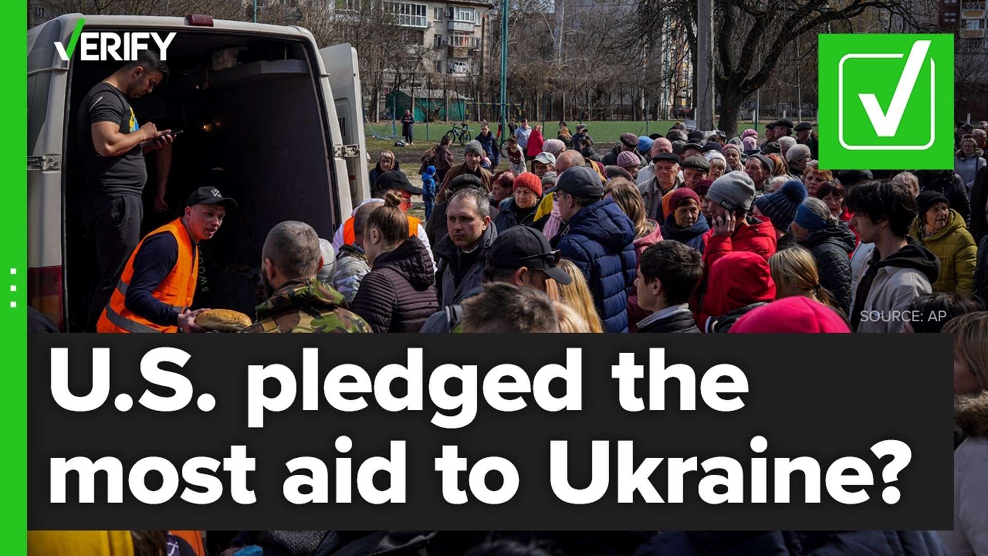 The U.S. has pledged far more aid to Ukraine than any other country in the world — even before Biden passed a $40 billion aid bill