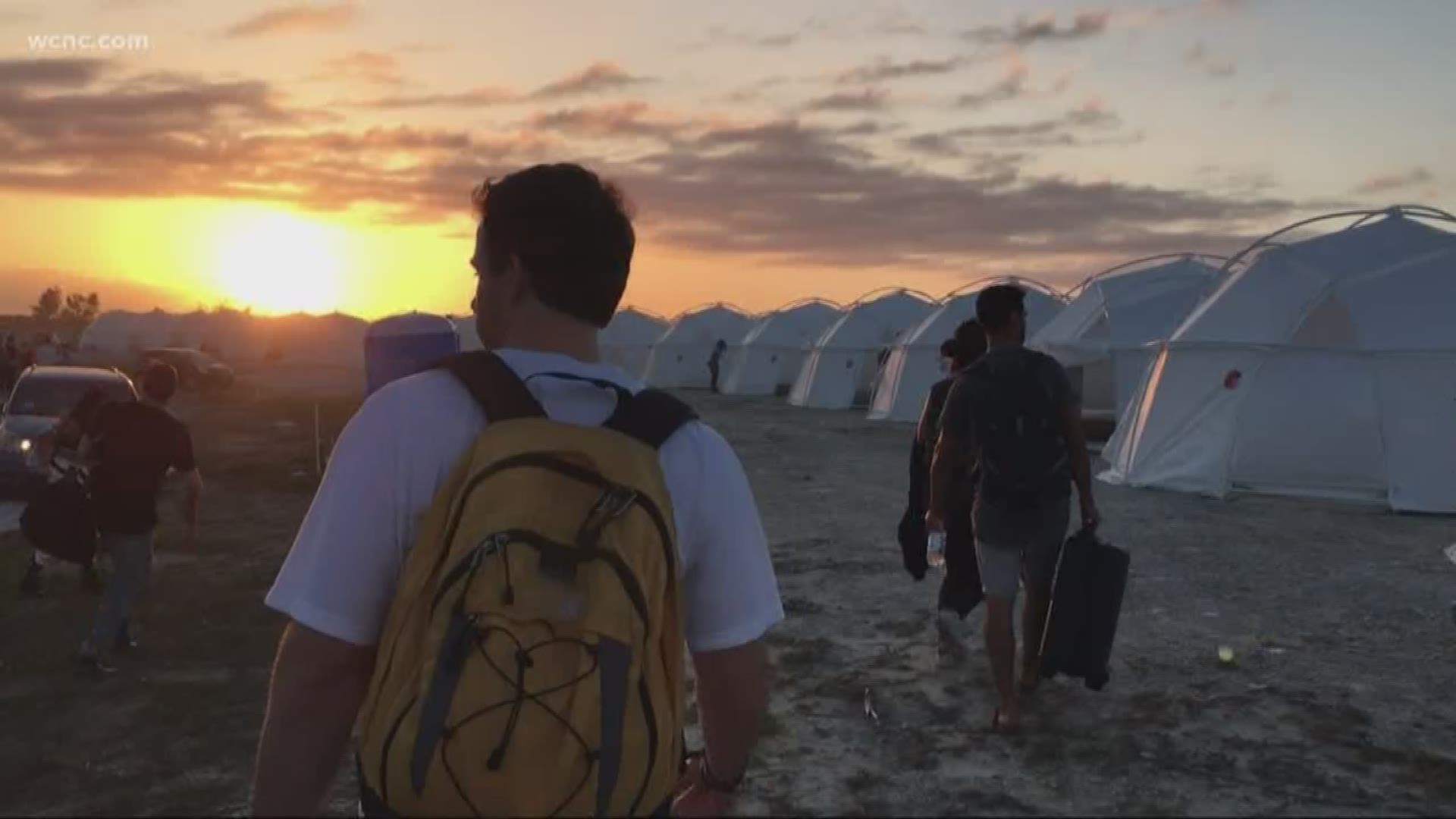 The luxurious lodging turned out to be disaster relief tents, there was almost no food, and no music at the music festival. Seth documented it all.
