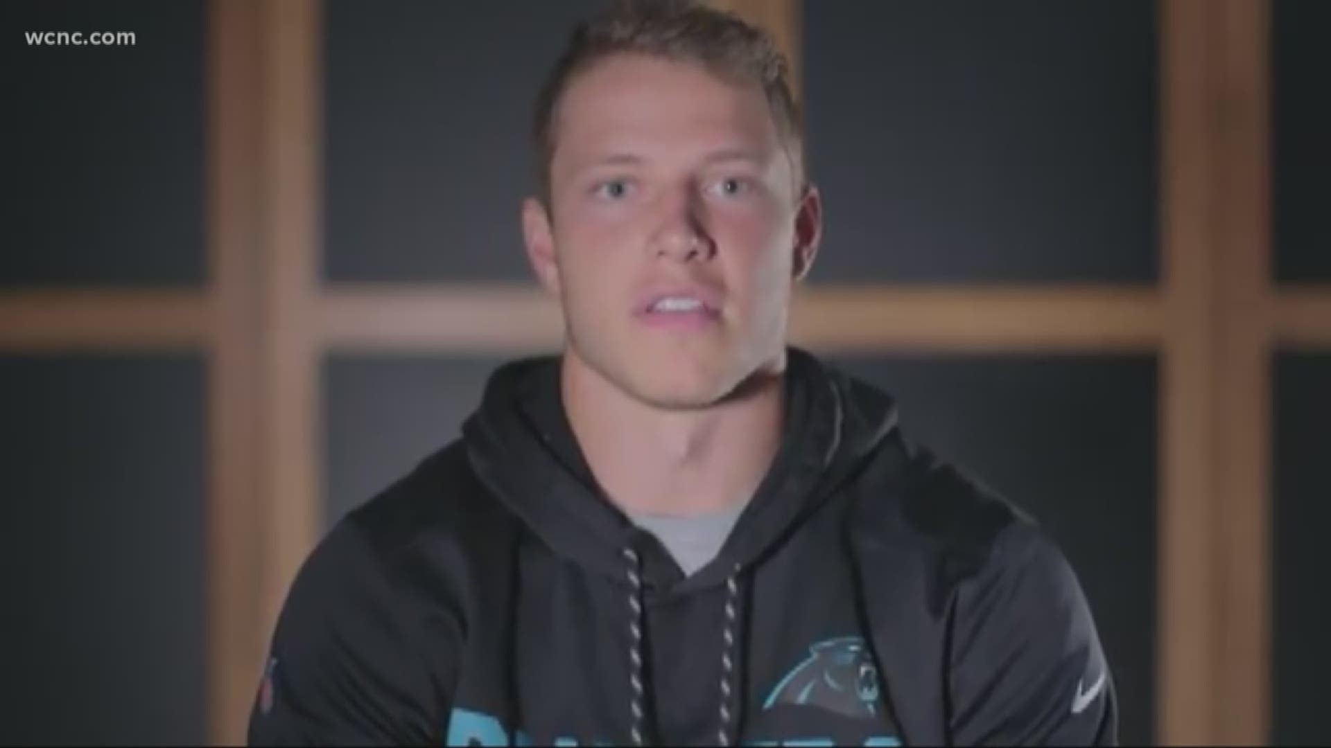 Carolina Panthers running back Christian McCaffrey recalled his role in rescuing an elderly man after a horrific hiking accident back in March 2018.