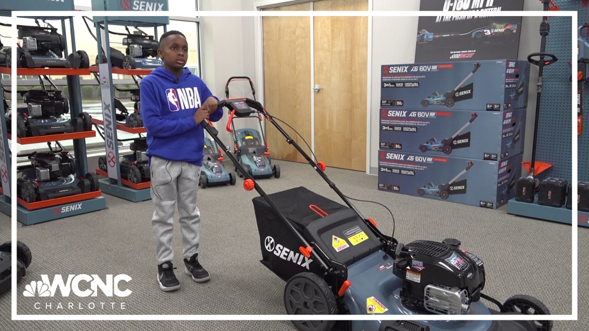 Quentin Hines has a passion most kids his age don't have. He loves mowing lawns!