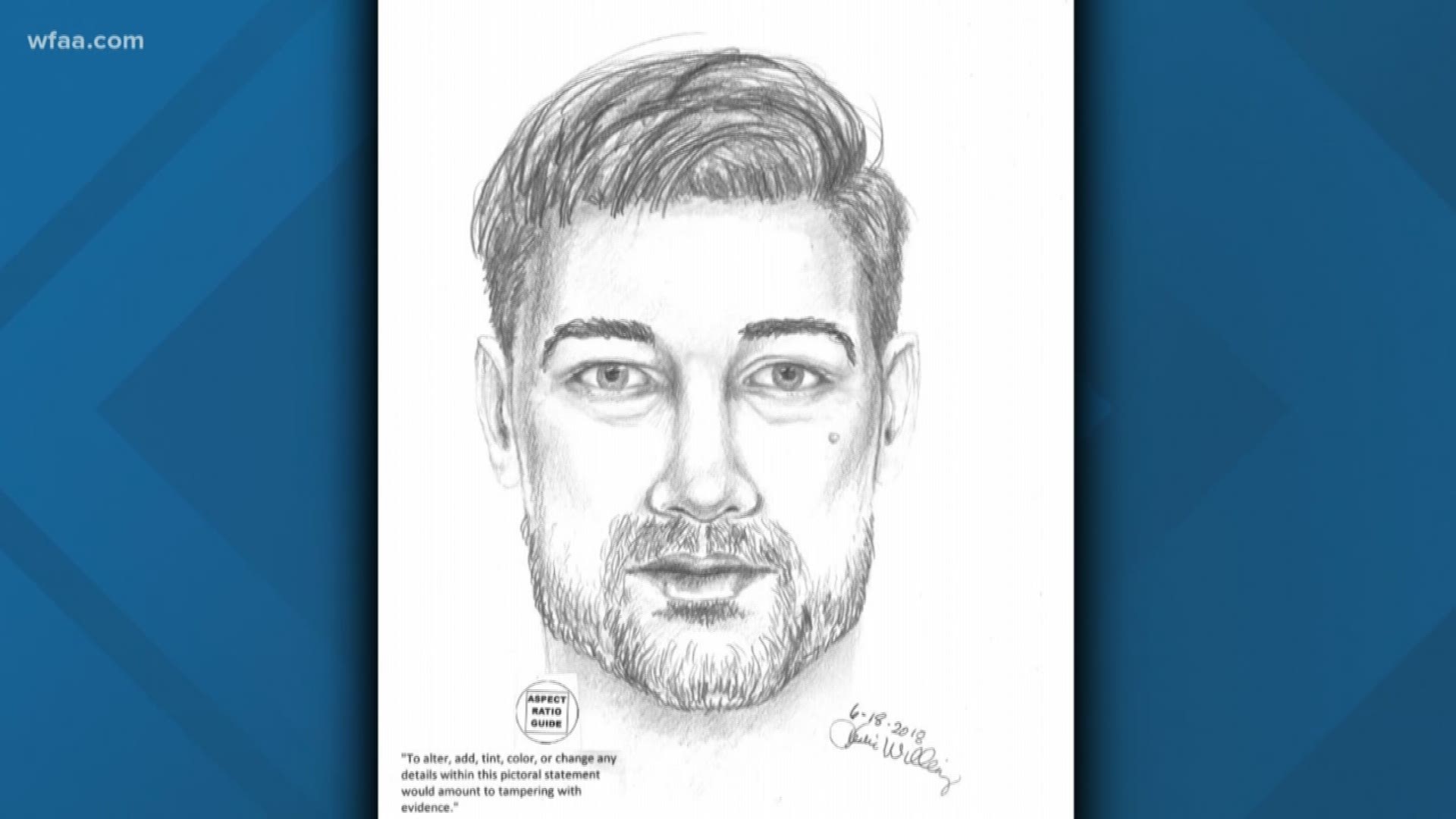 Sketch shows police impersonator in Grand Prairie