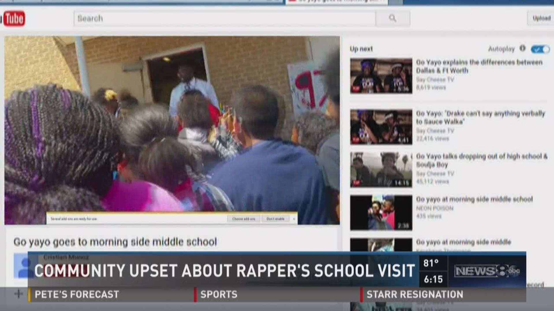 Community upset about rapper's school visit