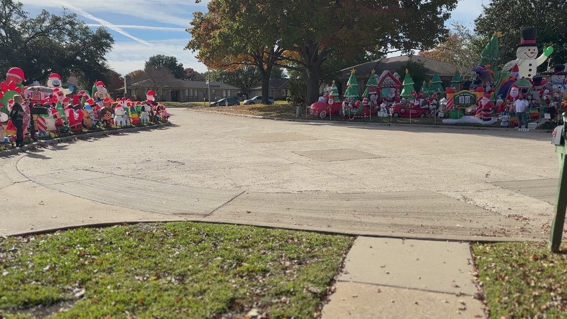 Battle of the Christmas inflatables in Plano, Texas neighborhood | khou.com