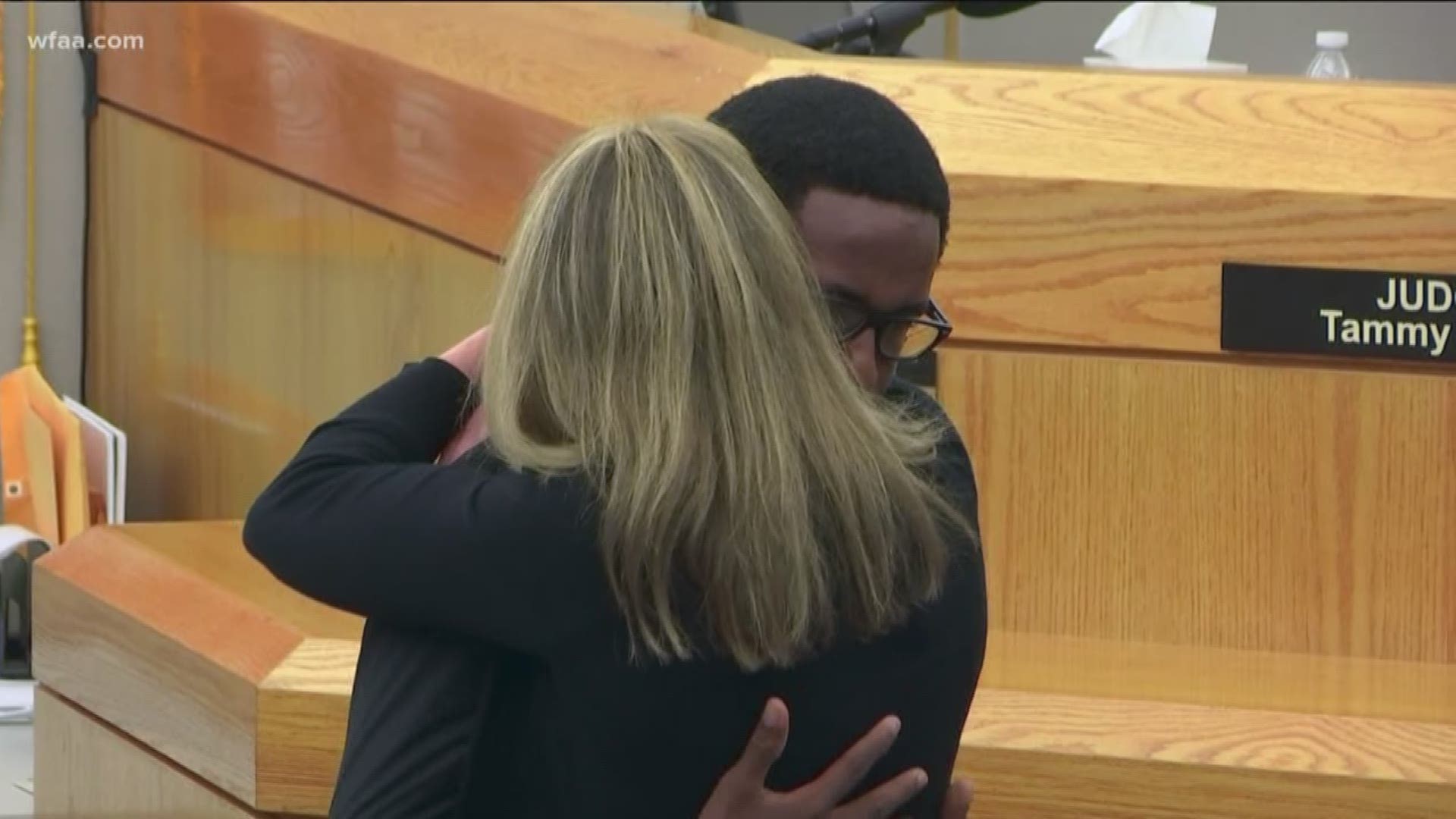 The 18-year-old brother of Botham Jean received the award from the Institute of Law Enforcement Administration in Plano.